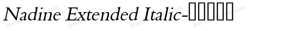 Nadine Extended Italic字体转换